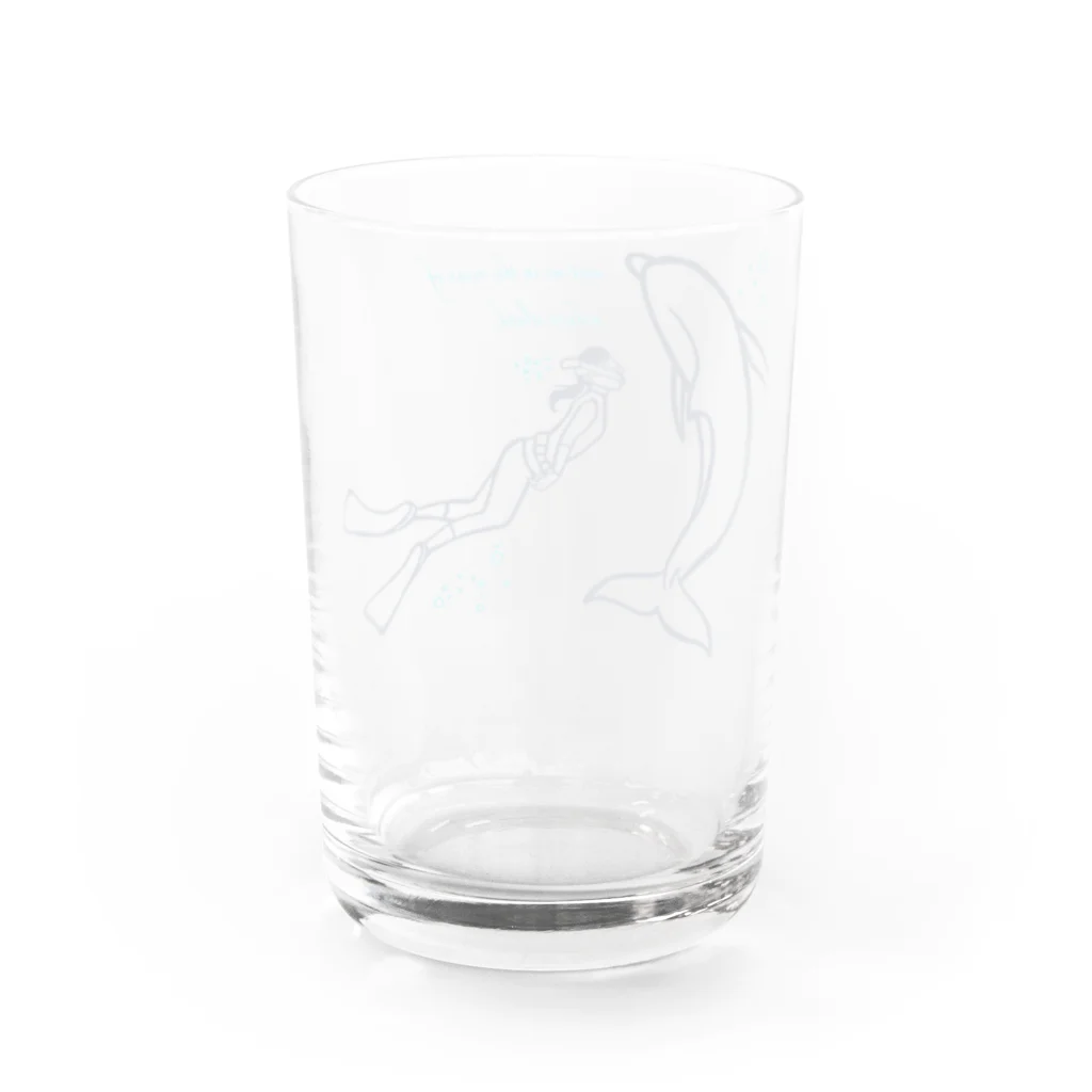 たじんのおみせのドルフィンスイム Water Glass :back