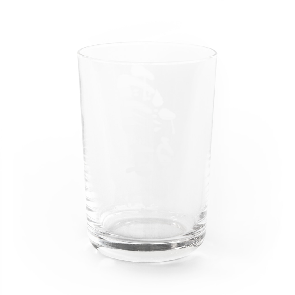 筆文字かふぇの雪だるま Water Glass :back