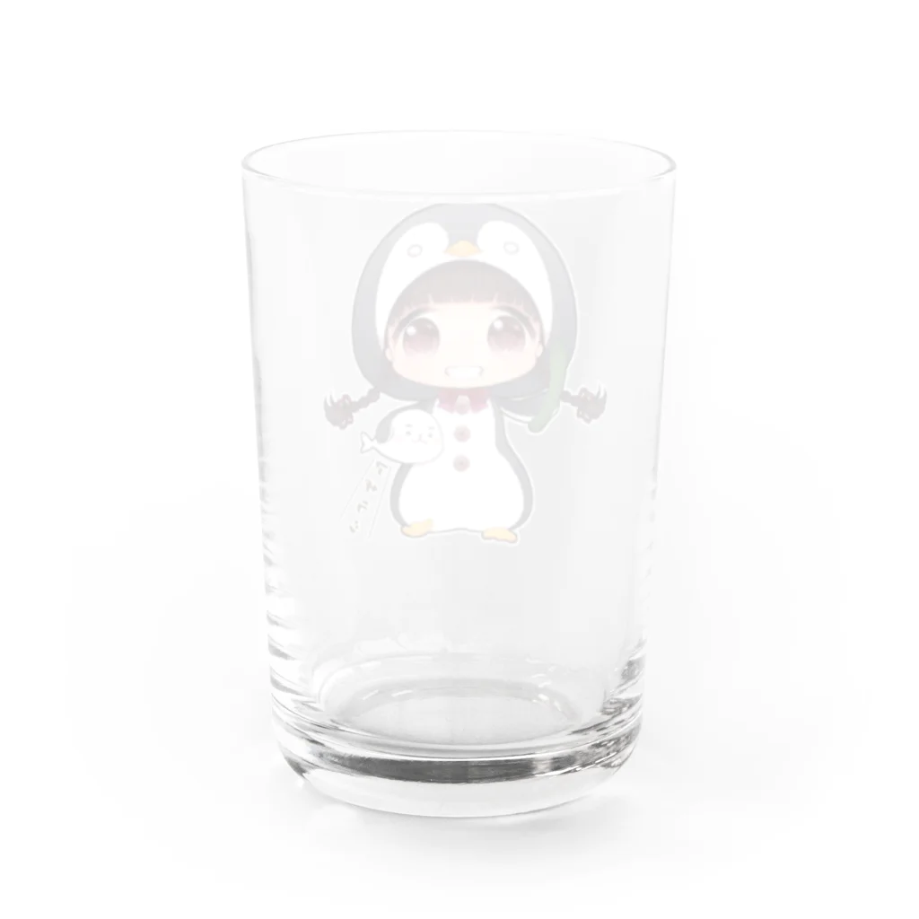 シロクマ帝国グッズ支店のペンギンとアザラシ Water Glass :back