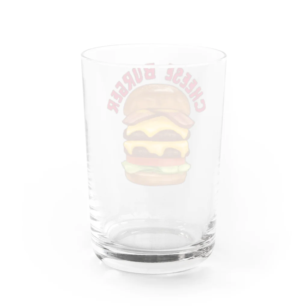 すとろべりーガムFactoryのチーズバーガー Water Glass :back