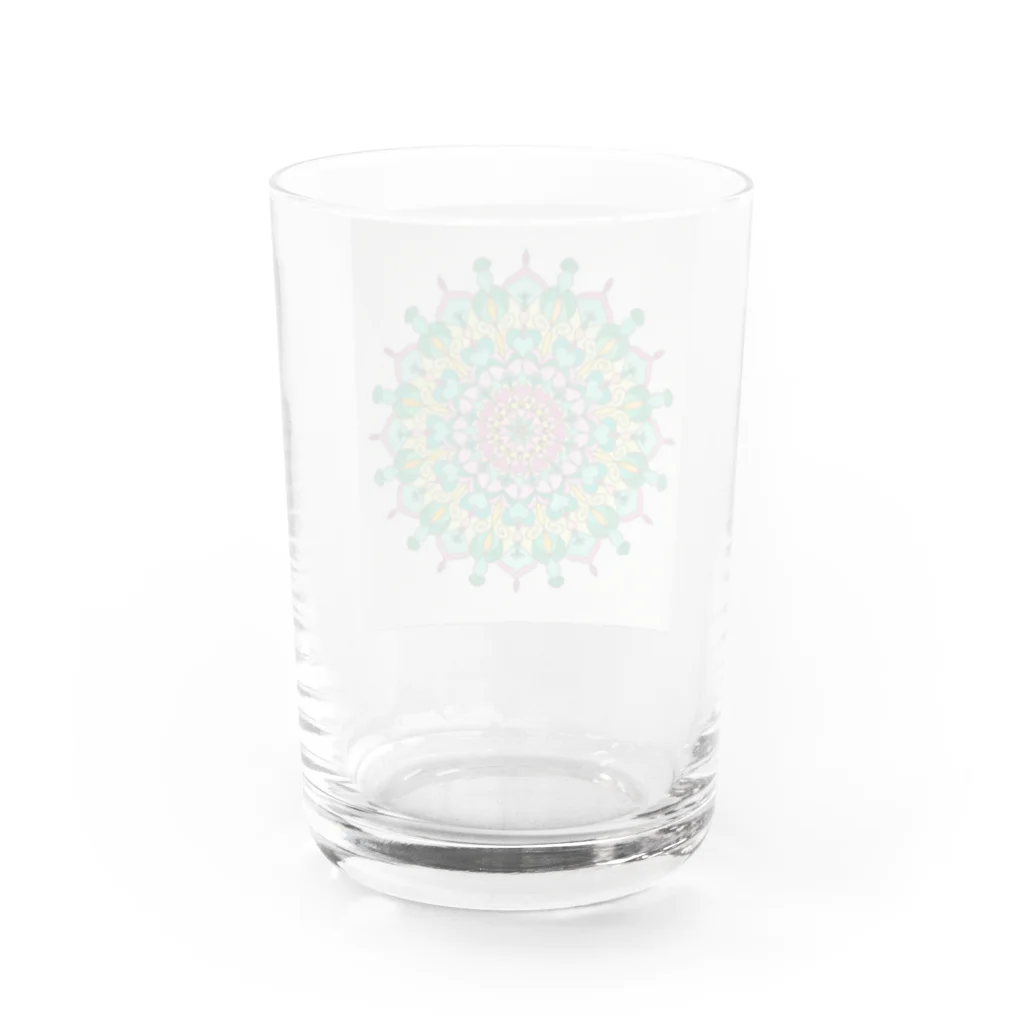 アトリエ　ＳＵＰＵのマンダラGREEN Water Glass :back