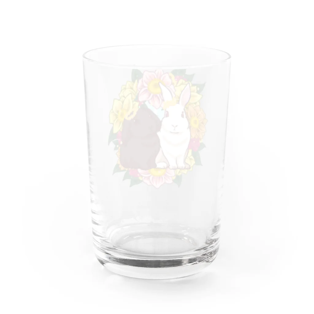 Lichtmuhleのうさぎとリース Water Glass :back