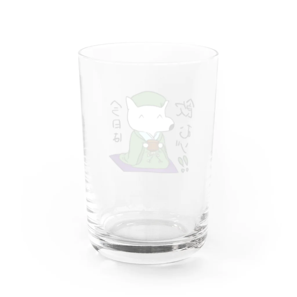 よぴ屋の千利いぬ Water Glass :back