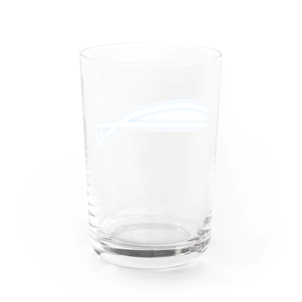 Cyber⭐︎Blueのサイバーサンマ Water Glass :back