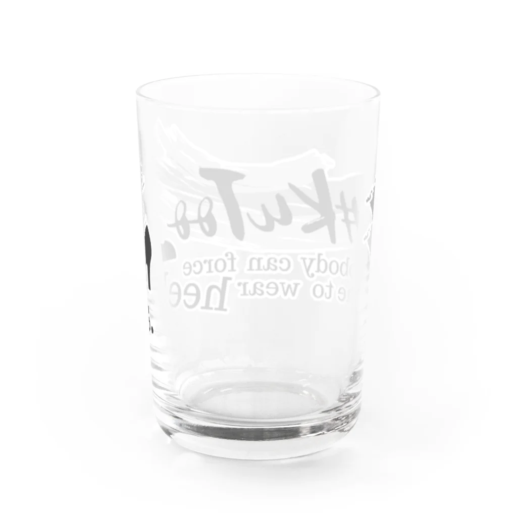 #KuToo Wave of Actionの【復刻】#KuToo モノクロ ロゴ グラス Water Glass :back