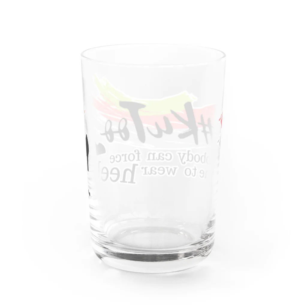 #KuToo Wave of Actionの【復刻】#KuToo ロゴ グラス Water Glass :back