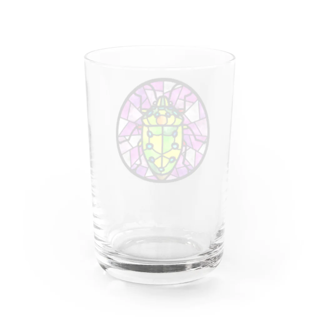 くいなの母のななほしきんかめステンドグラス風 Water Glass :back