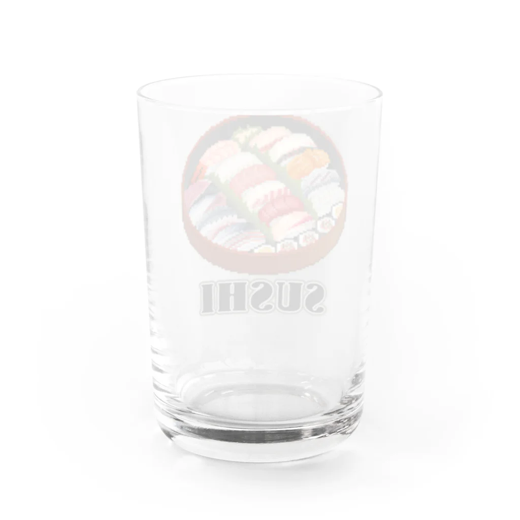 猫と釣り人のSUSHI_2R Water Glass :back