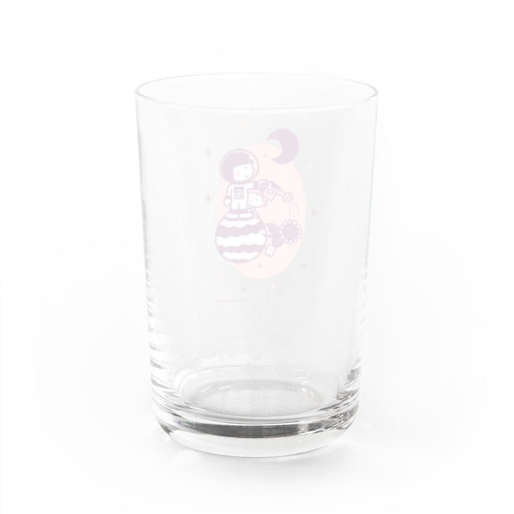 ミニマムユニヴァース@SUZURIのAstronauts - Flower Water Glass :back