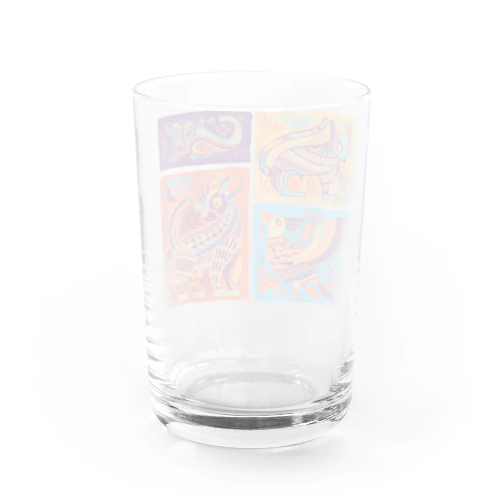 IZANAMI by Akane Yabushitaのメキシコのアレブリヘス（オレンジ） Water Glass :back