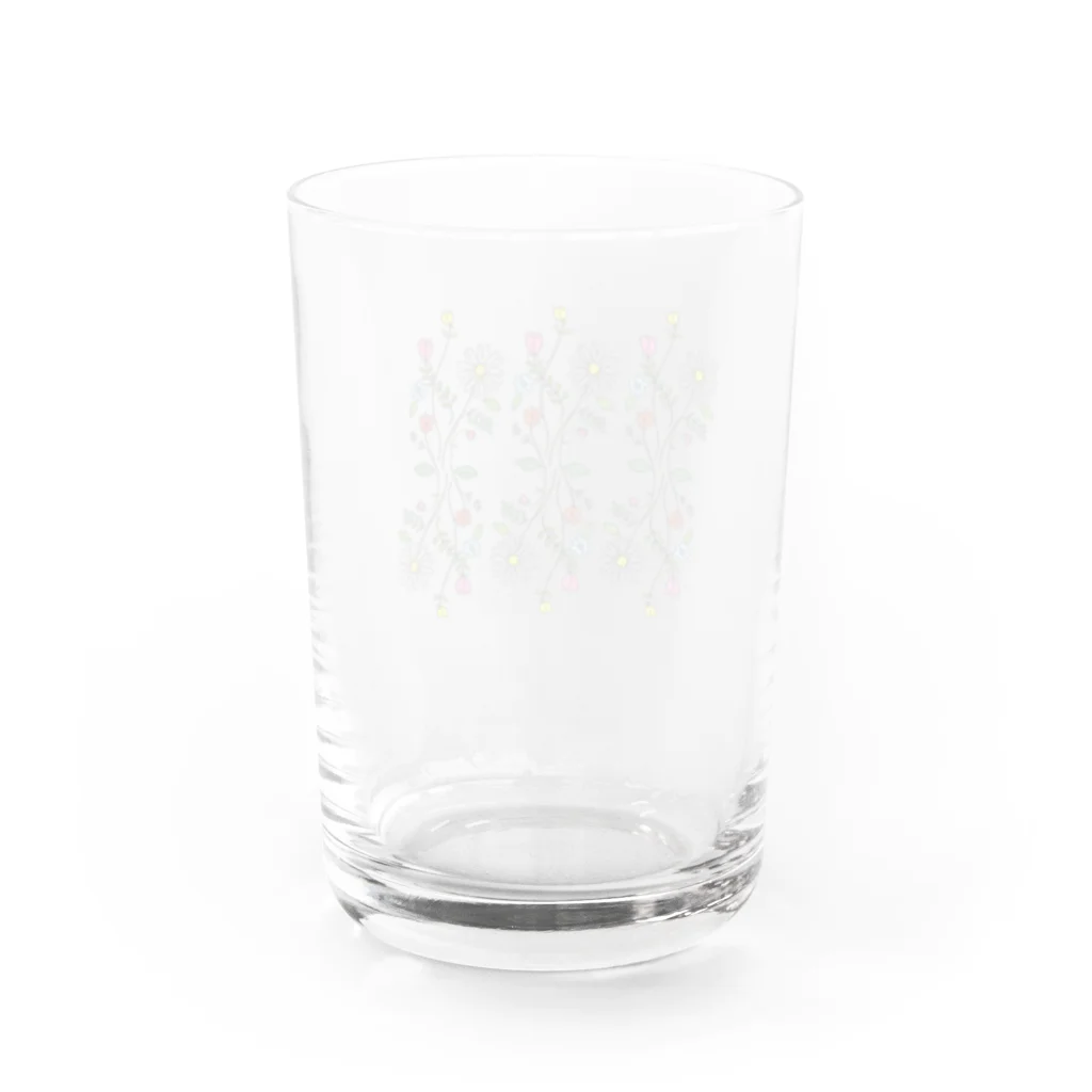 yeuxのレトロフラワー Water Glass :back