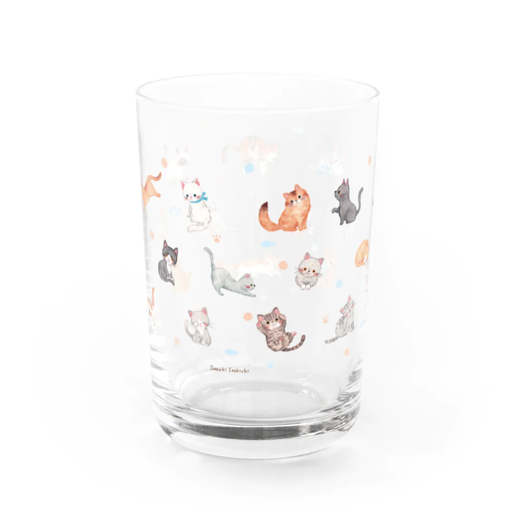 すずきいときちの水彩にゃんこ Water Glass :back