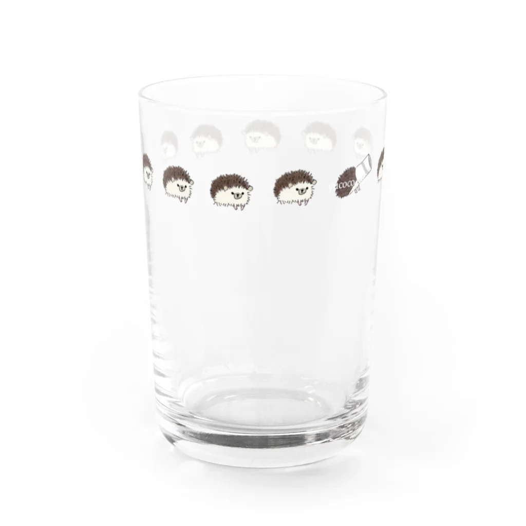 yucoco cafeのハリネズミさんのこっぷ3 Water Glass :back