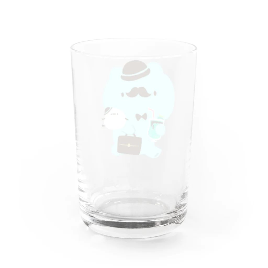 ねぎのおでかけチョコミントくまさん Water Glass :back