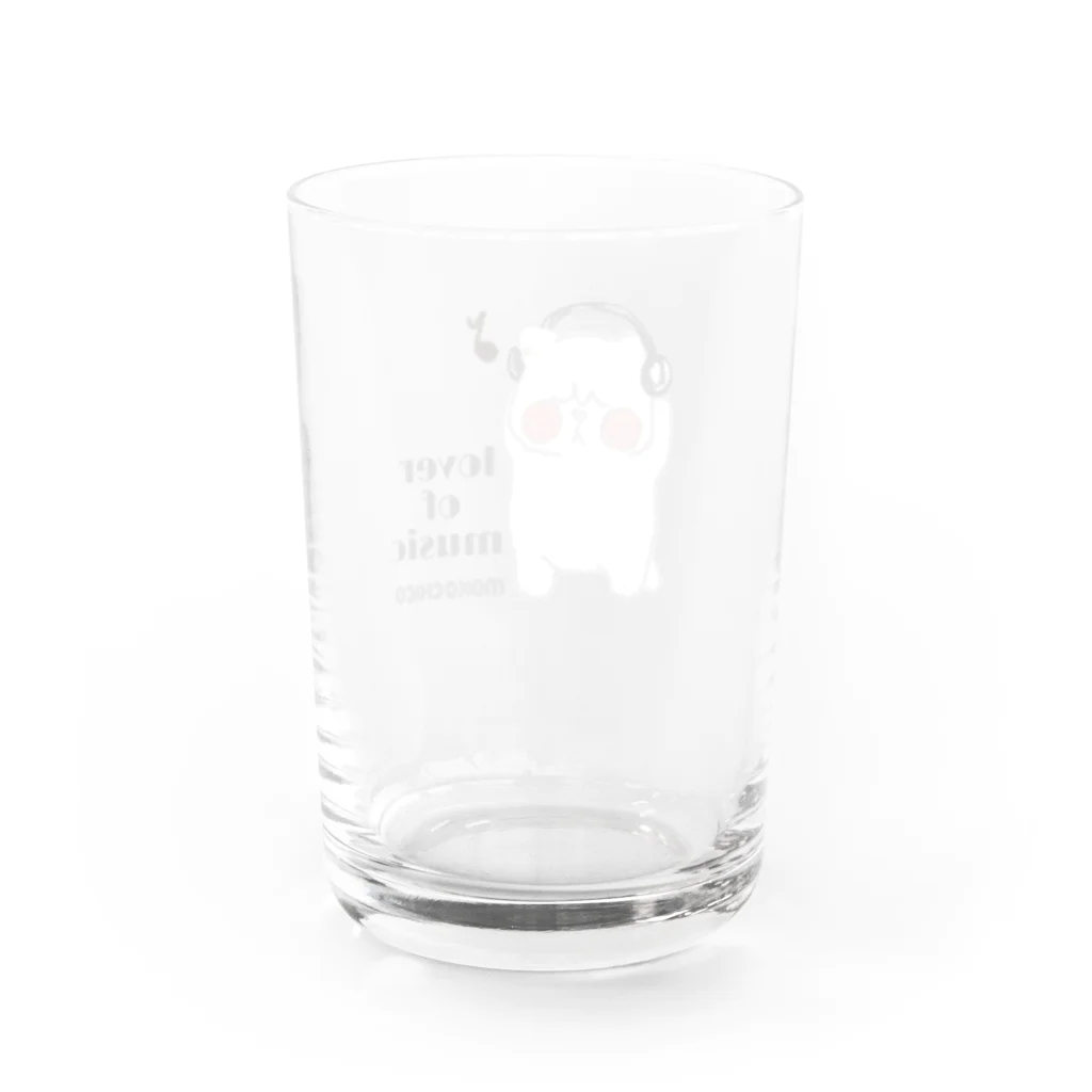 mokochicoモコチコのlover of music ブサネコさん Water Glass :back