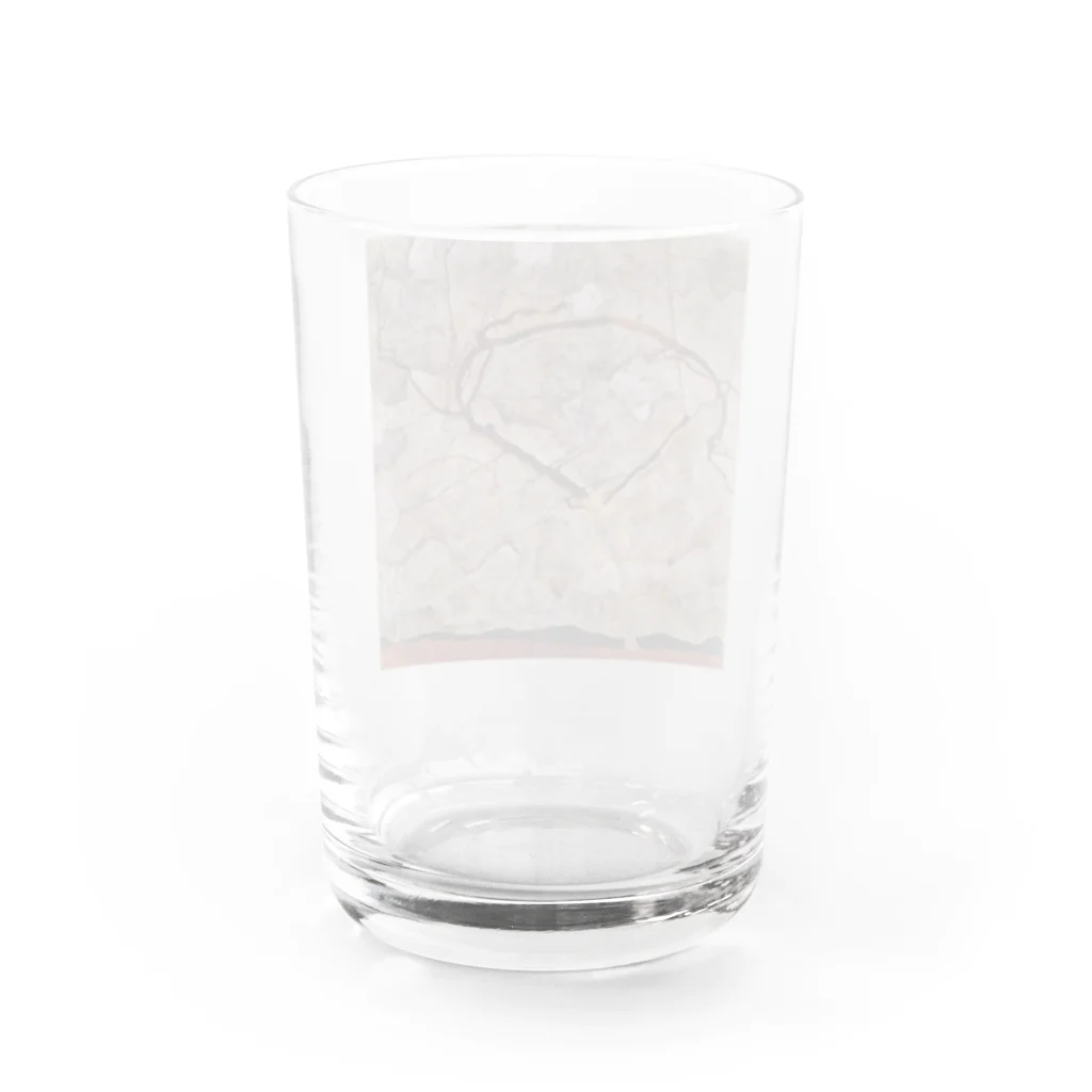 Takahashijunの【アート系】エゴンシーレ 吹き荒れる風の中の秋の木 Water Glass :back