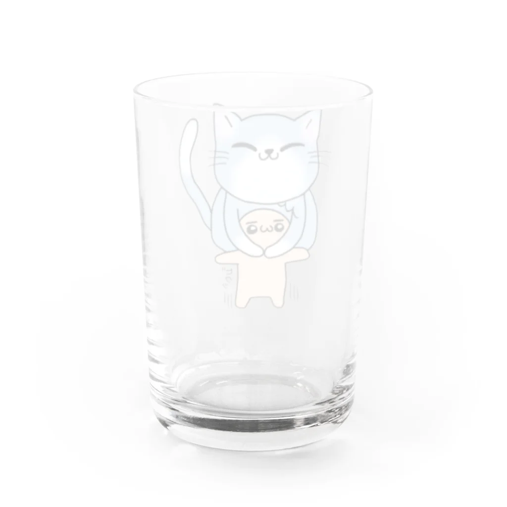 SORA(目を生かせたい人)のいきなりネコに乗っかられてビクつくはげ Water Glass :back