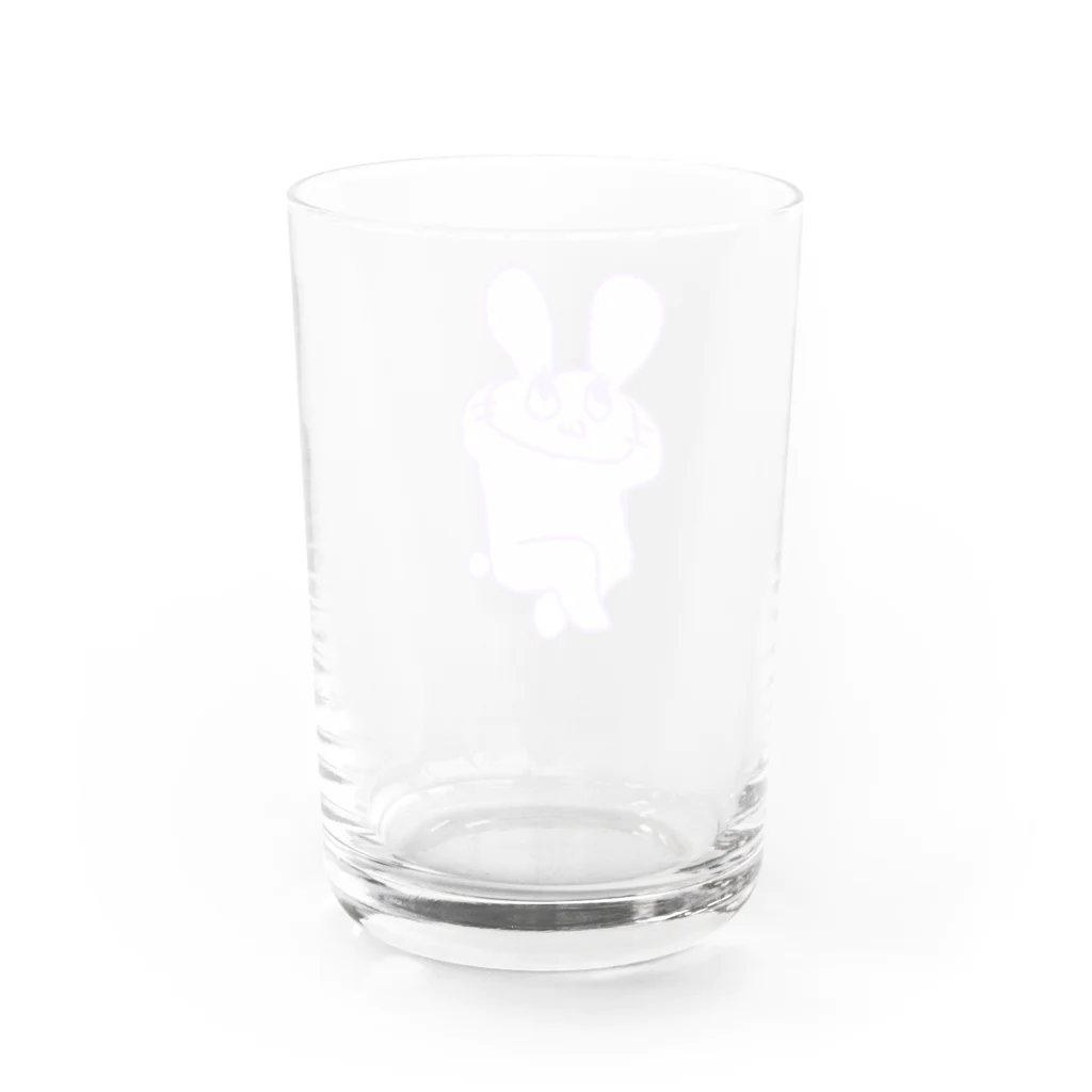 ふいの偉そうにしているうさぎさん Water Glass :back