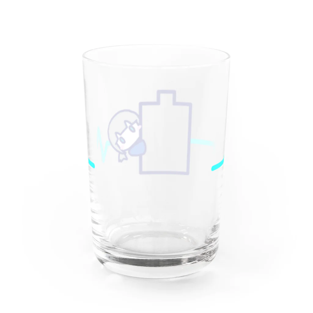 リコペマのグラス： 充電 グラス反対面