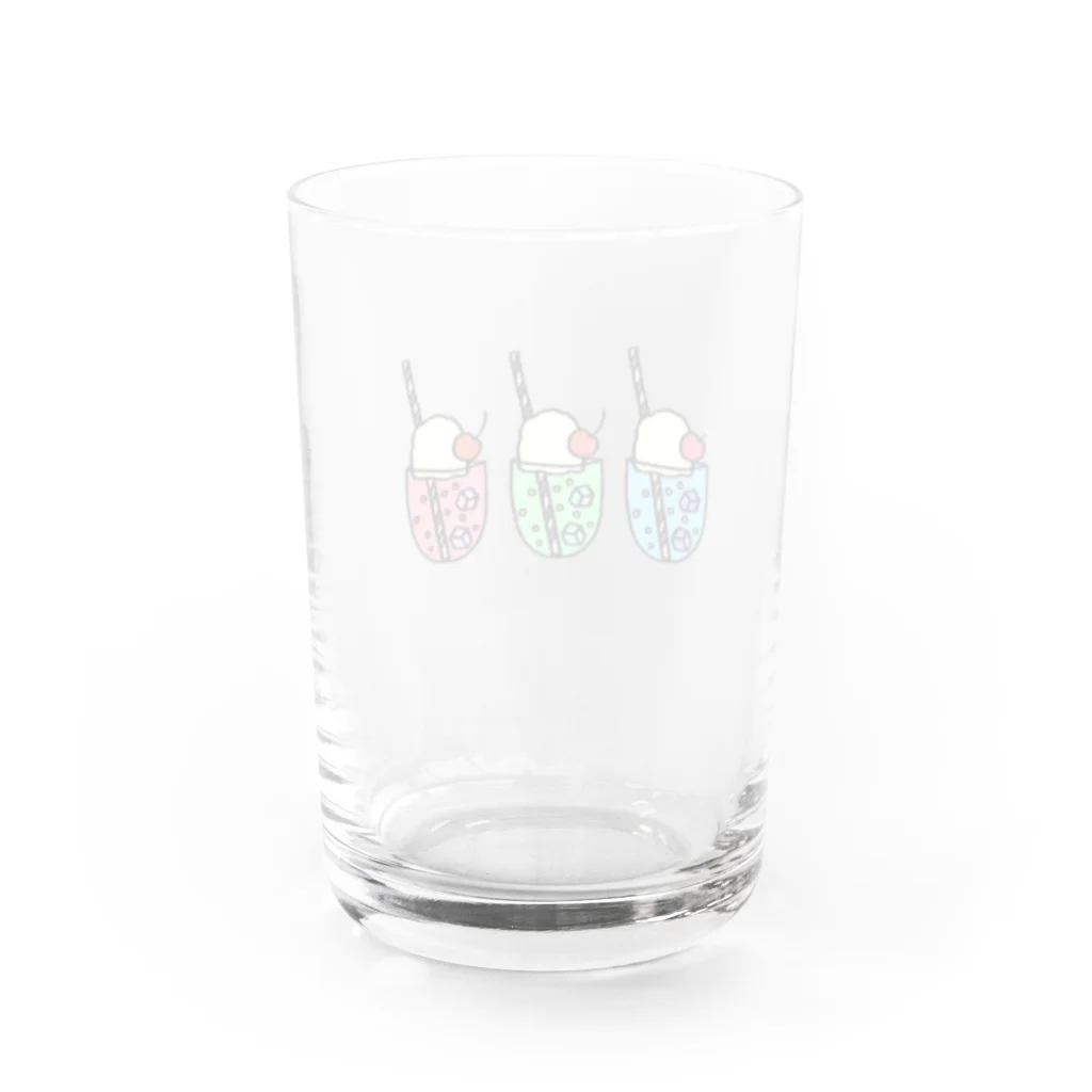 マリモのマリマリのクリームソーダ Water Glass :back