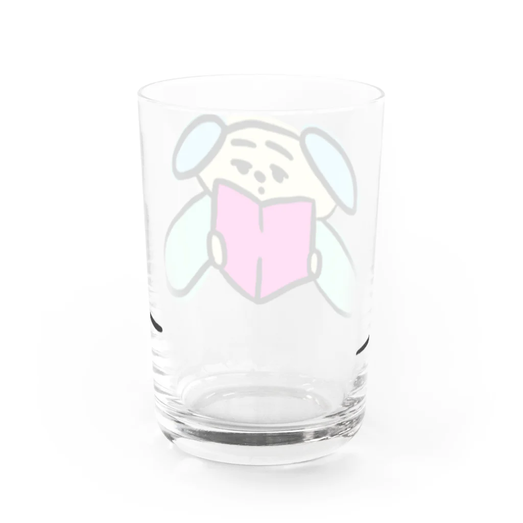 おかずぱんつ　(OKP)の本読むいぬくん Water Glass :back