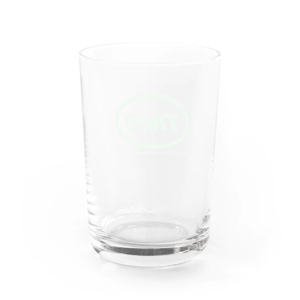 'Lbethereのgrロゴ Water Glass :back