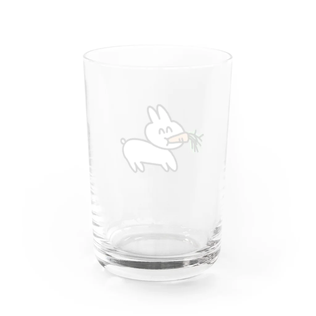 ひらがながすきのごはんが おいしい うさぎ Water Glass :back