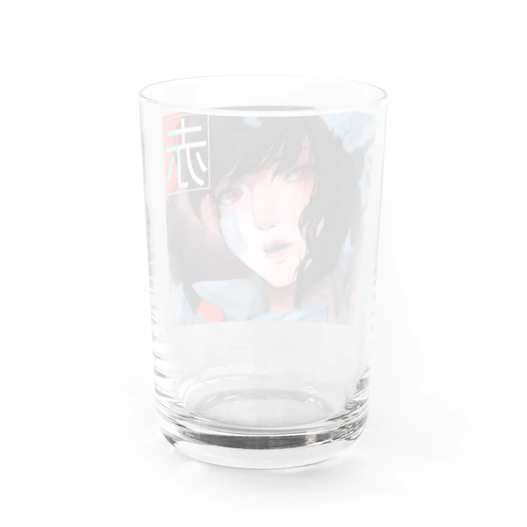 Yuko M.の赤少女 Water Glass :back