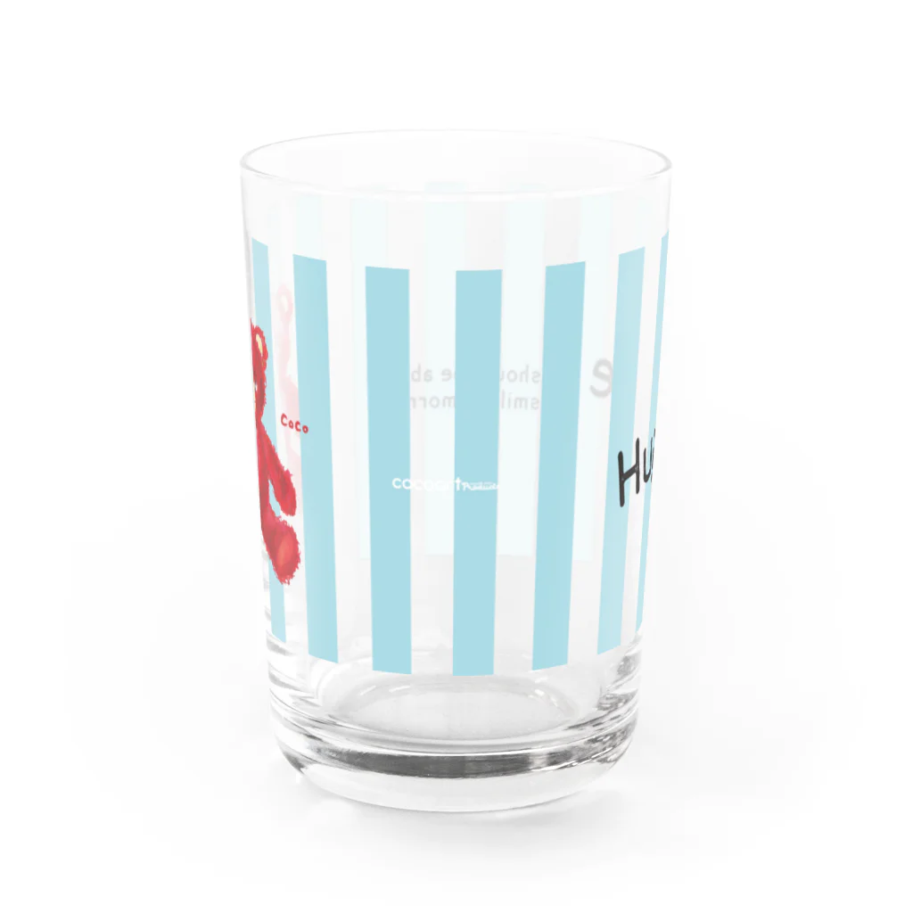 cocoartの雑貨屋さんの【Hug me】（赤くま） グラス＝SALE中！！ Water Glass :back