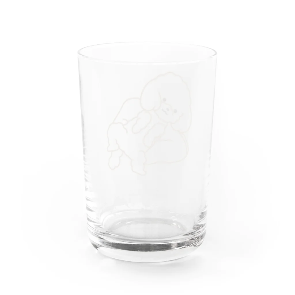 ごうしゃのしょっぷののびのびわんこ(透明) Water Glass :back