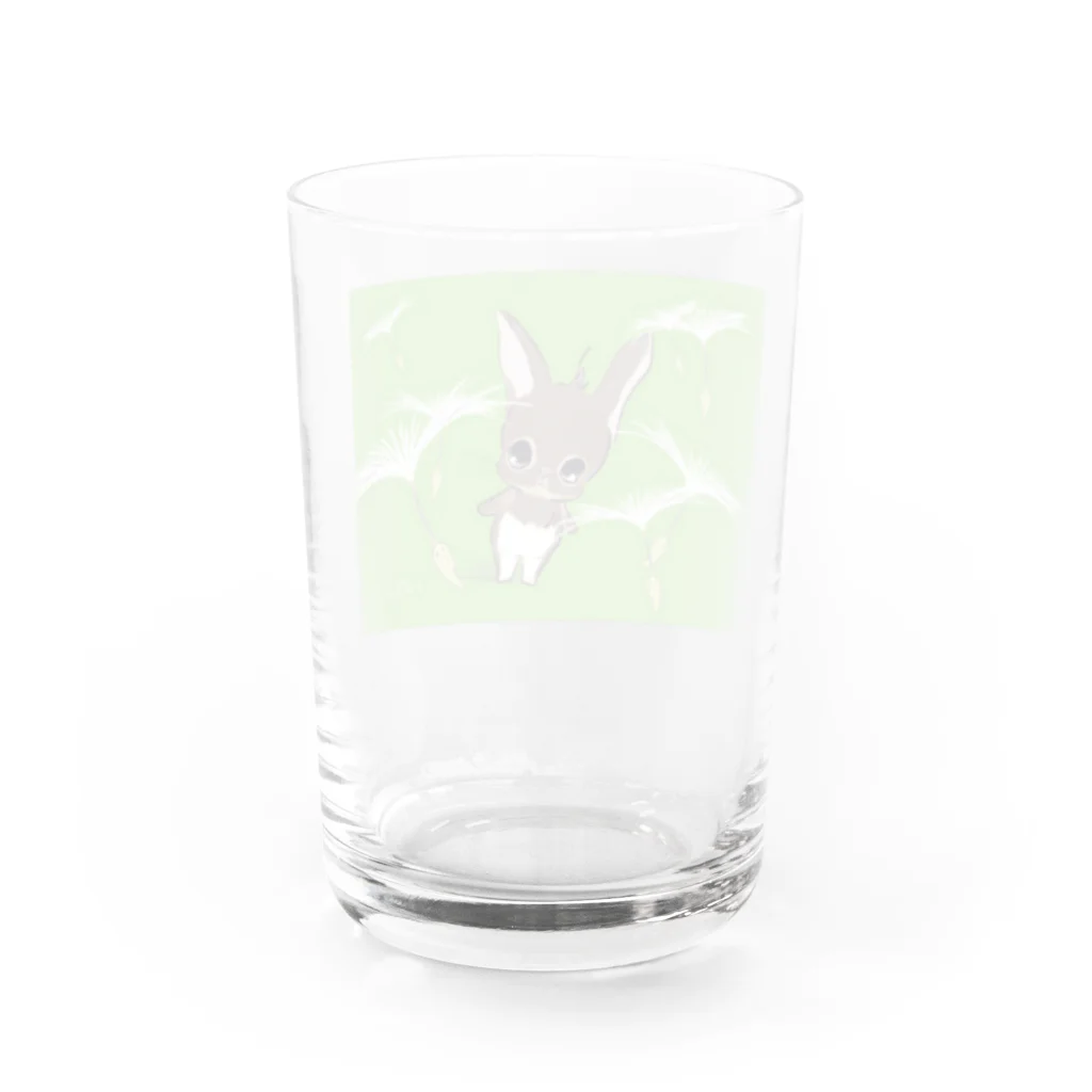 うさぎのすみれさんのタンポポの郵便屋さん Water Glass :back