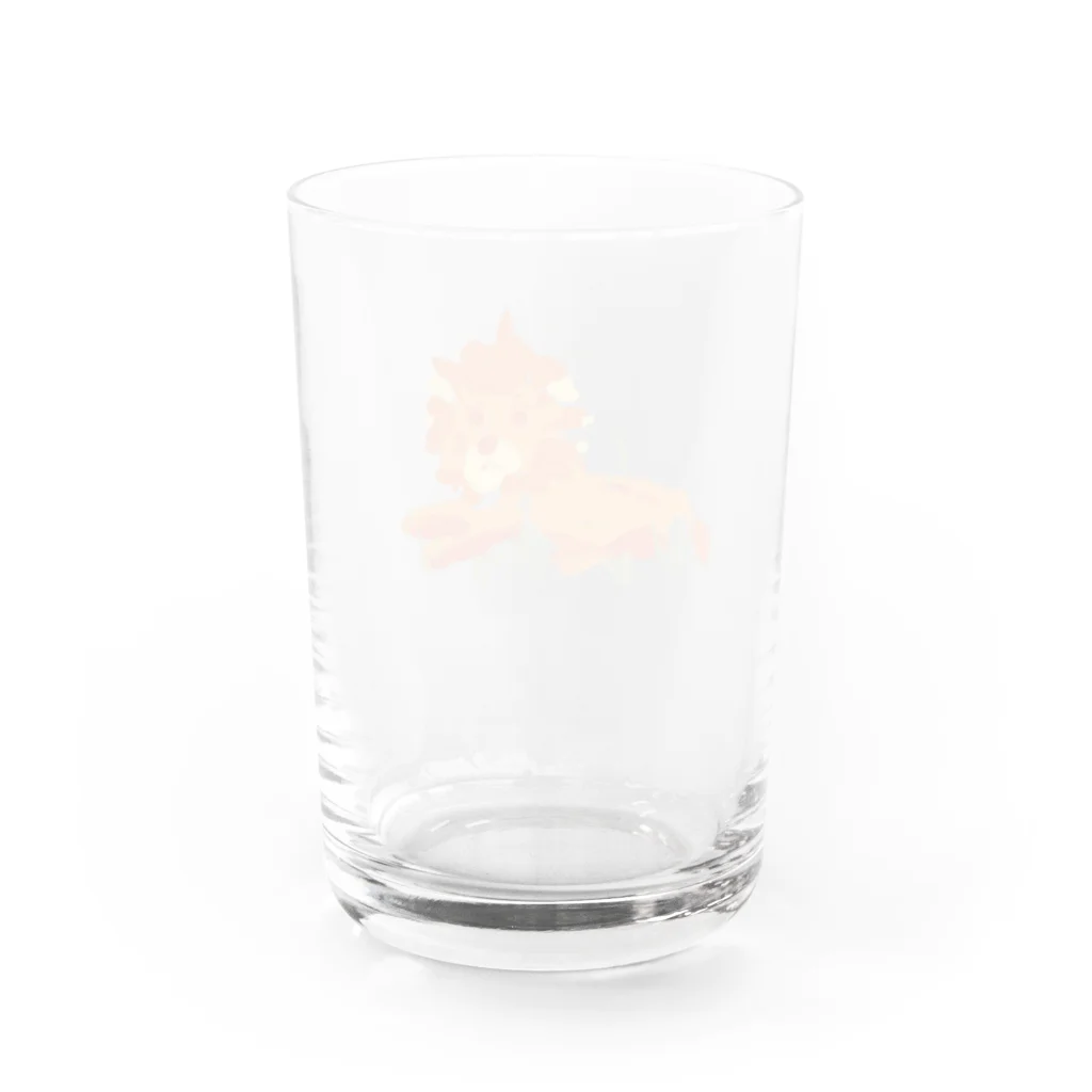 くまさんしょっぷ🐻の傑作 らいおん Water Glass :back