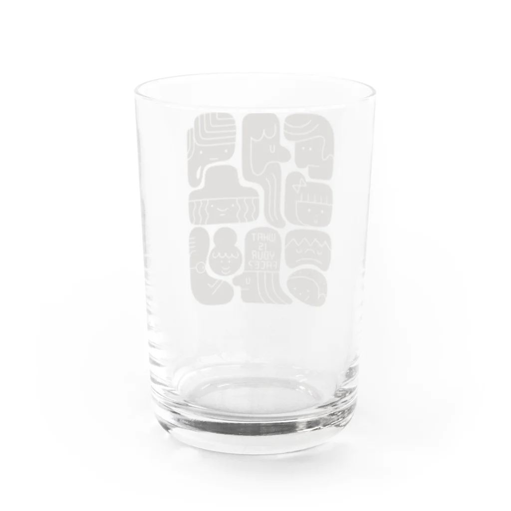 boo-banaのWHAT IS YOUR FACE? Water Glass :back