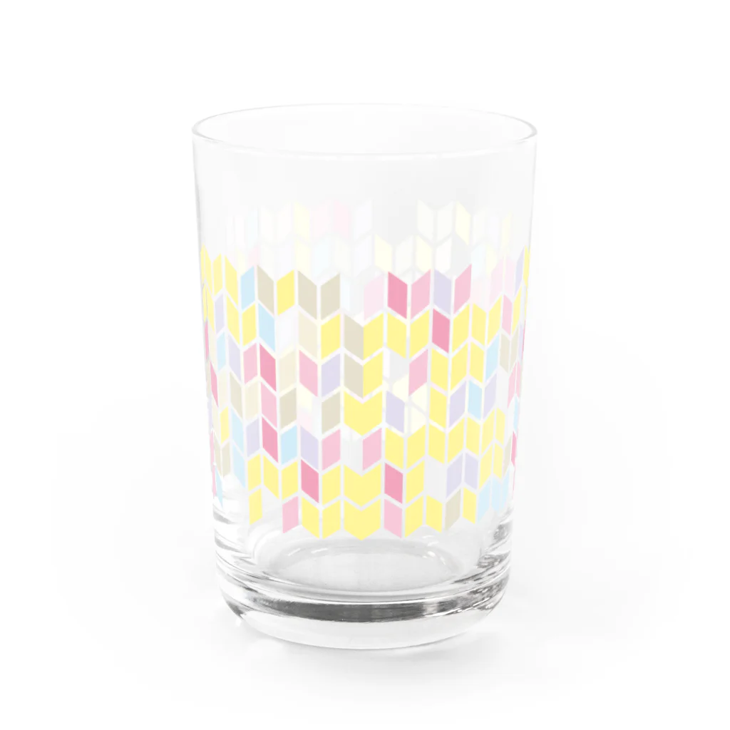 ito_picのyagasuri pink Water Glass :back