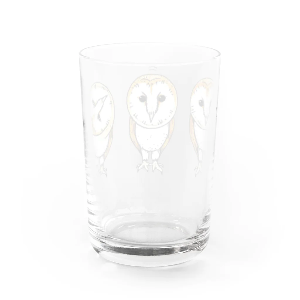 Leee_sanのメンフクロウトリオ Water Glass :back