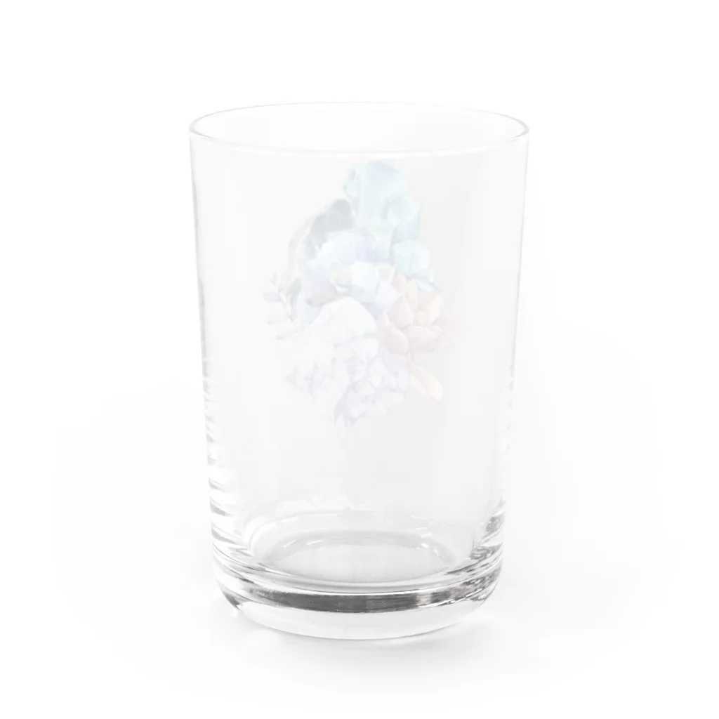 SANKAKU DESIGN STOREの天然石と多肉植物の生け花。 Water Glass :back