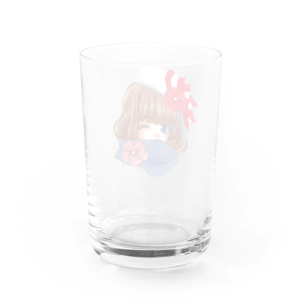 enu. のNew and me  Water Glass :back