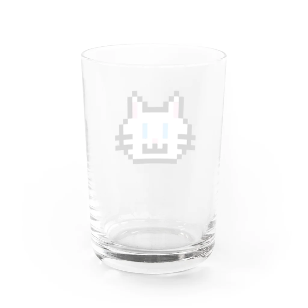 森 ピクセルのDOT WHITE CAT(グラス) Water Glass :back