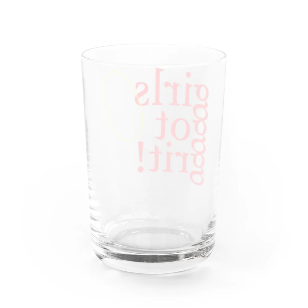 girls got grit!のgirls got grit Water Glass :back