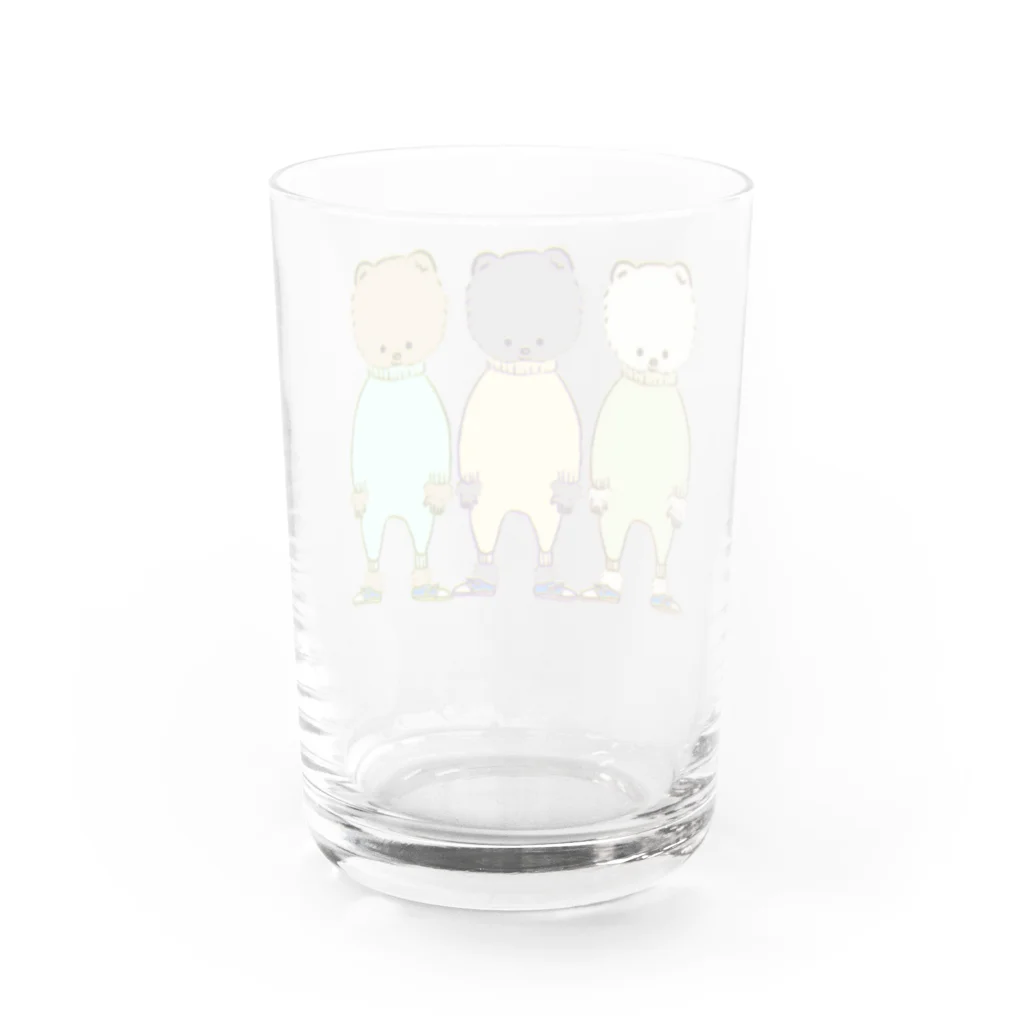 ERIIIのポメラニアン3兄弟 Water Glass :back