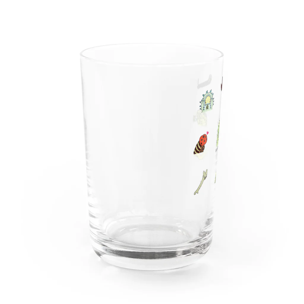 芋活.comのいもむし・けむし Water Glass :back