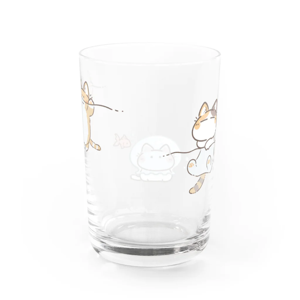 ねこ猫屋さんの水中ねこちゃんズ Water Glass :back