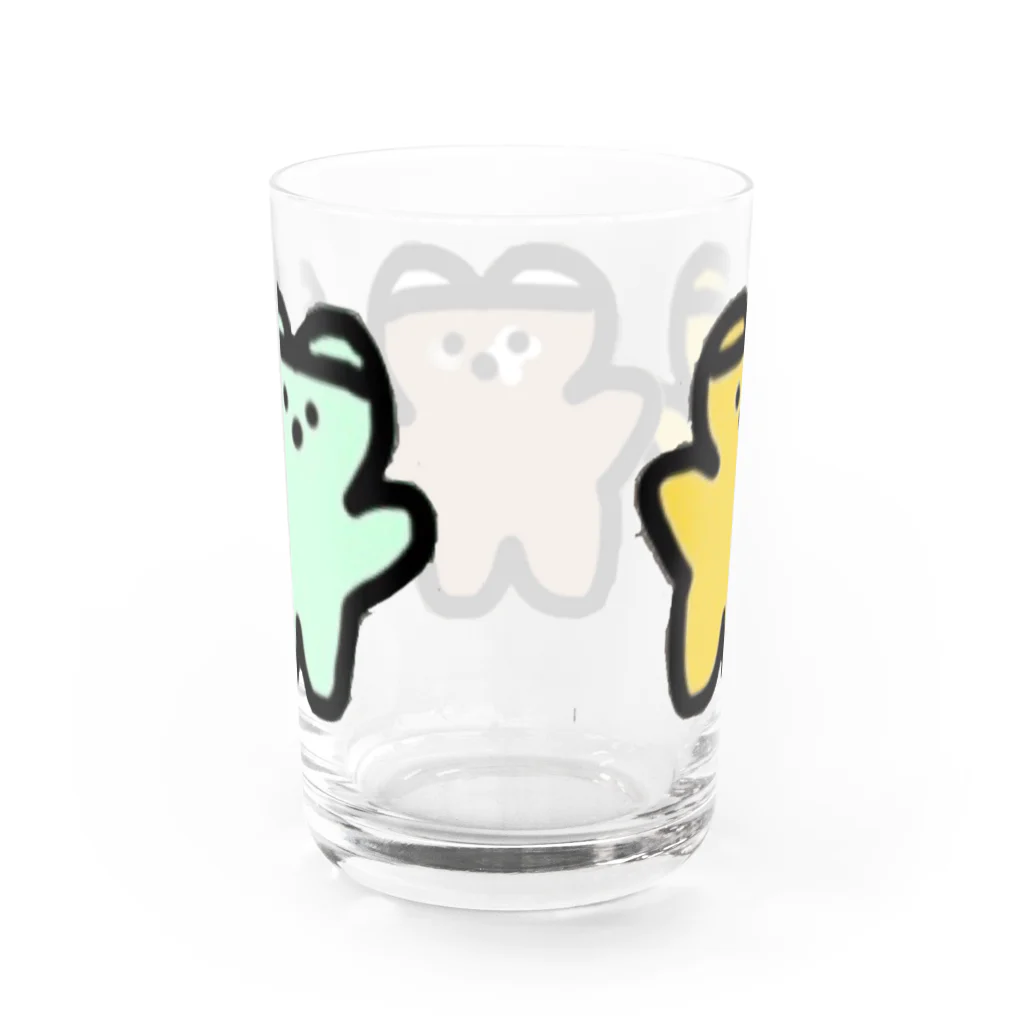 くまくま。ショップのはちみつちょこみんとフレーバー Water Glass :back