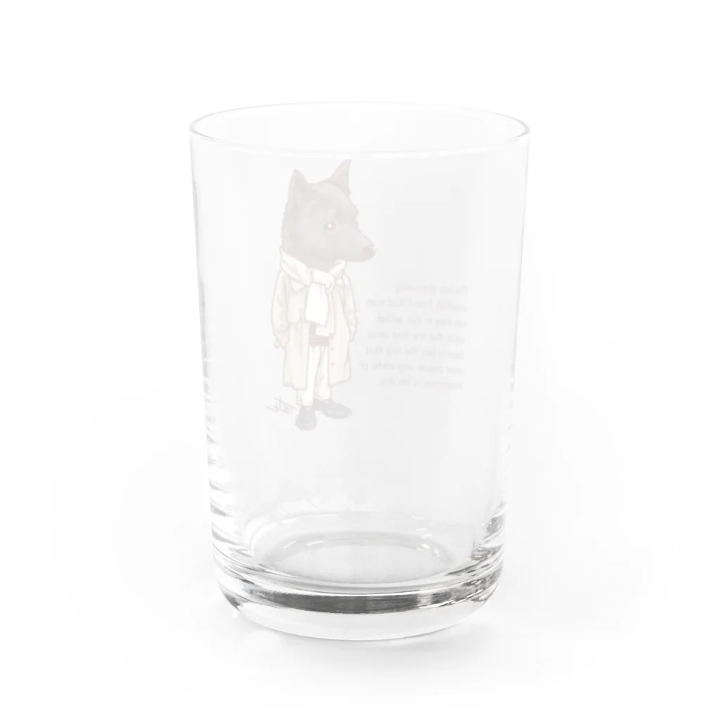 愛犬描処 プルーデンスのおしゃれ甲斐犬 Water Glass :back