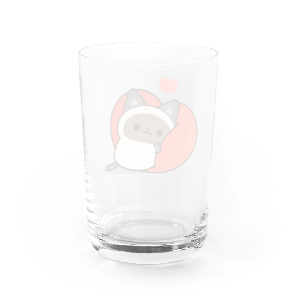 DECORの毎日使えるシャム猫さん　ラブver. Water Glass :back