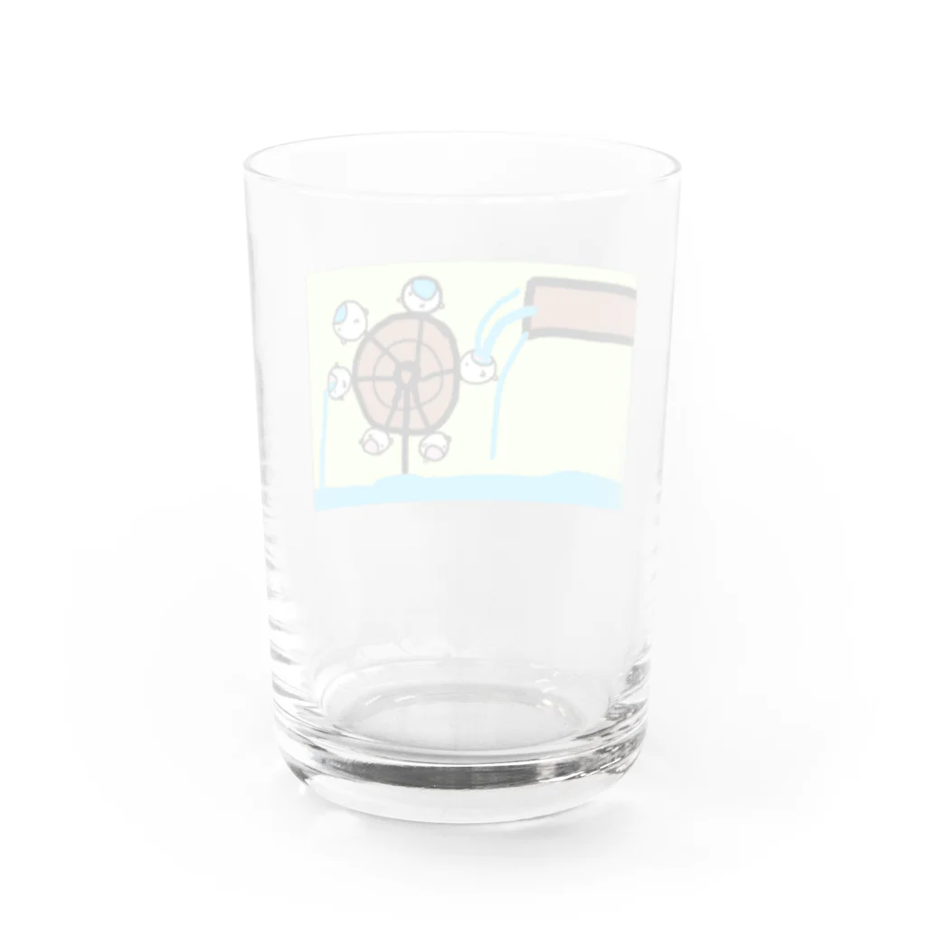 ダイナマイト87ねこ大商会の水車として手伝うねこたちです Water Glass :back