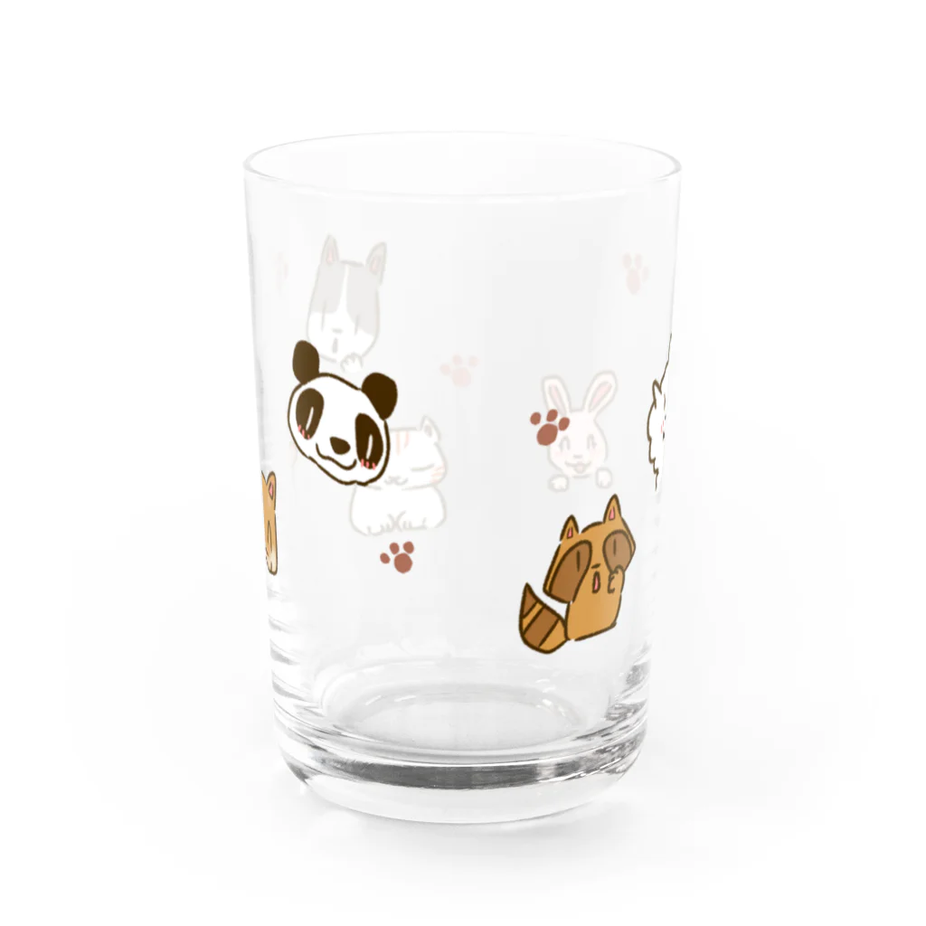 CAFE O MILKのいろんな動物せいぞろい Water Glass :back