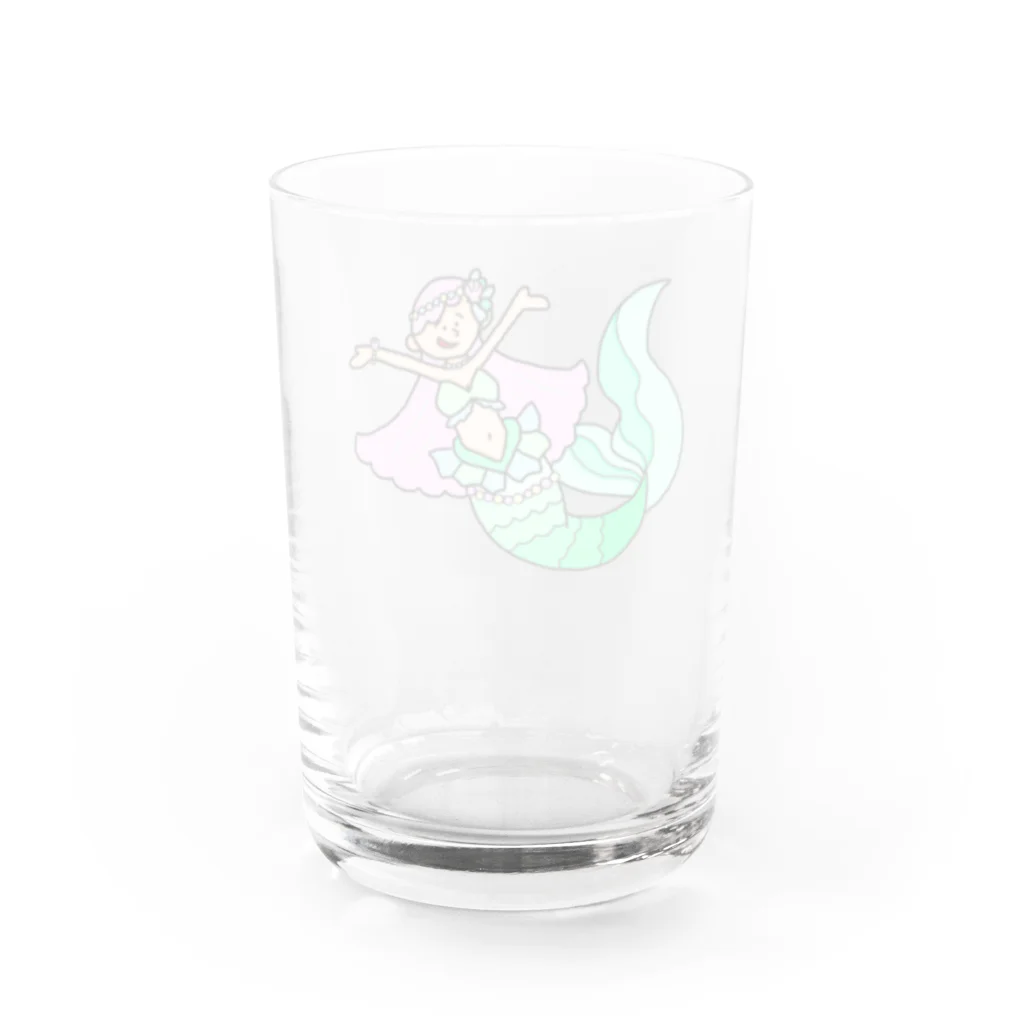 ばびゅんまるのマーメイドお嬢ちゃん Water Glass :back