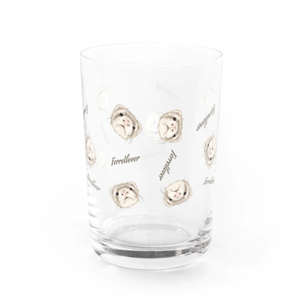 evening party (フェレ蔵はんこ堂)のFerret Water Glass :back