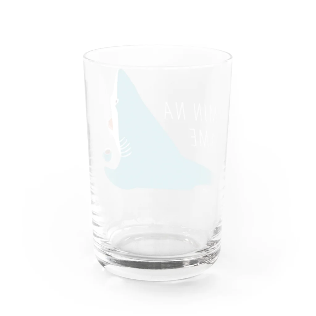 さかたようこ / サメ画家のほっとひと息サメ〈濃いめの地色向け〉  Water Glass :back